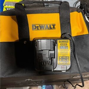 DeWalt Yellow and Black Tool Bag with Charger